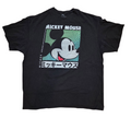 Disney World Mickey Mouse Japanese Name Text Black T Shirt Size 2XL
