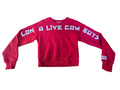 Wrangler Retro Red Long Live Cowboys Pullover Sweatshirt Cowgirl Western Small