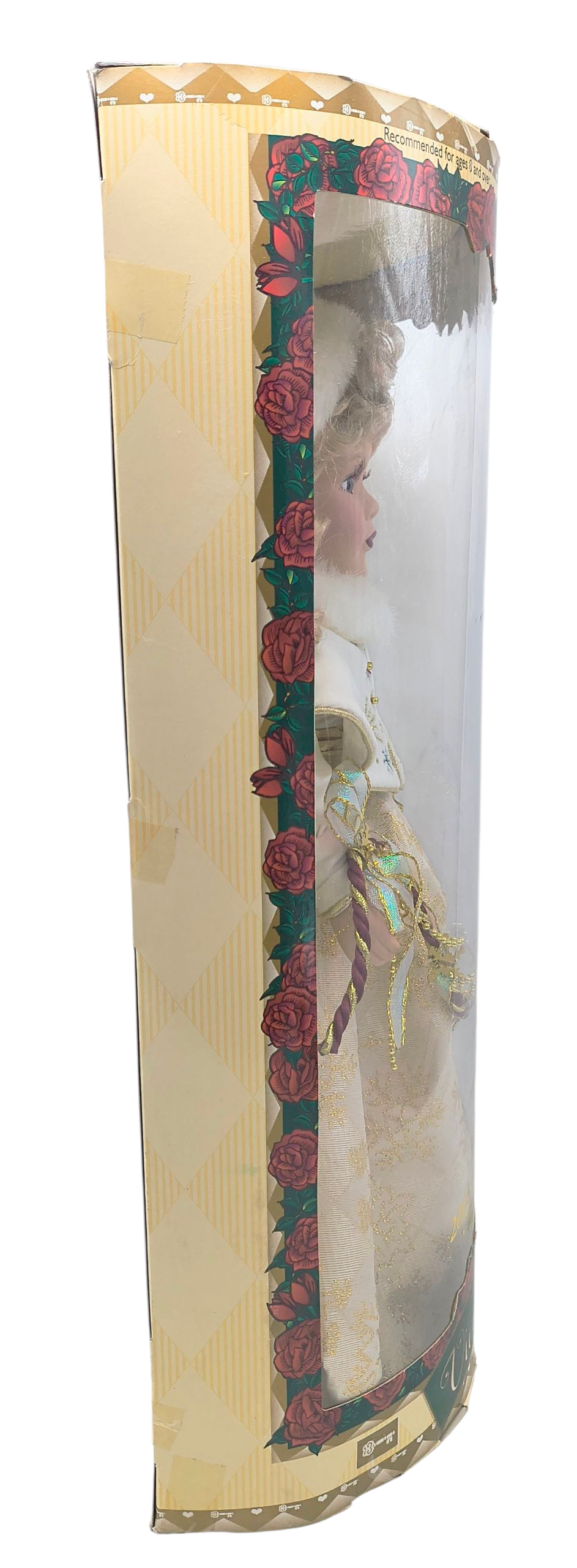 2001 Brass Key Victorian Garden Holiday Limited 16” Gold Dress Porcelain Doll image 3