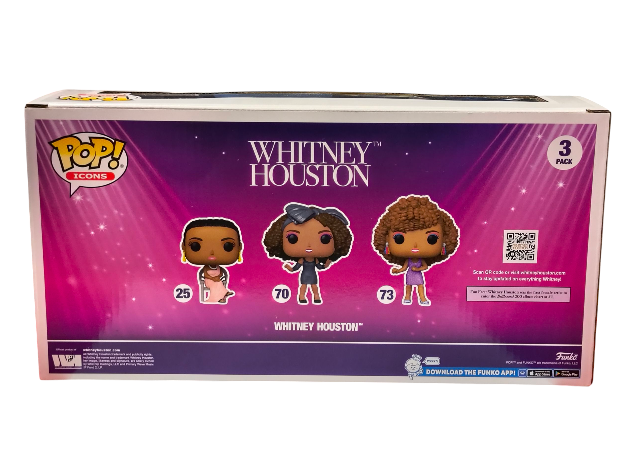 Funko Pop Icons Whitney Houston 3 Pack Walmart Exclusive Diamond Collection image 2