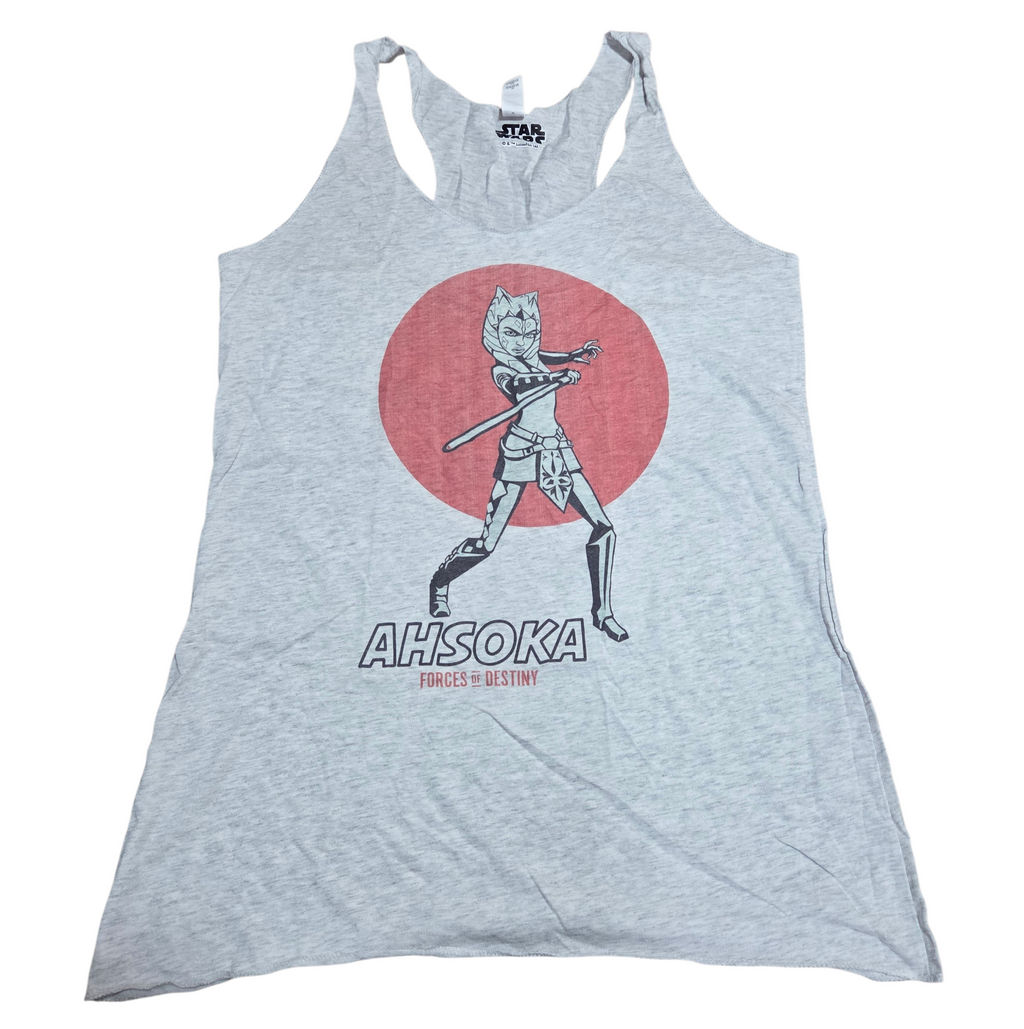 Star Wars Gray Ahsoka Forces Of Destiny Tank Top Shirt Size Medium