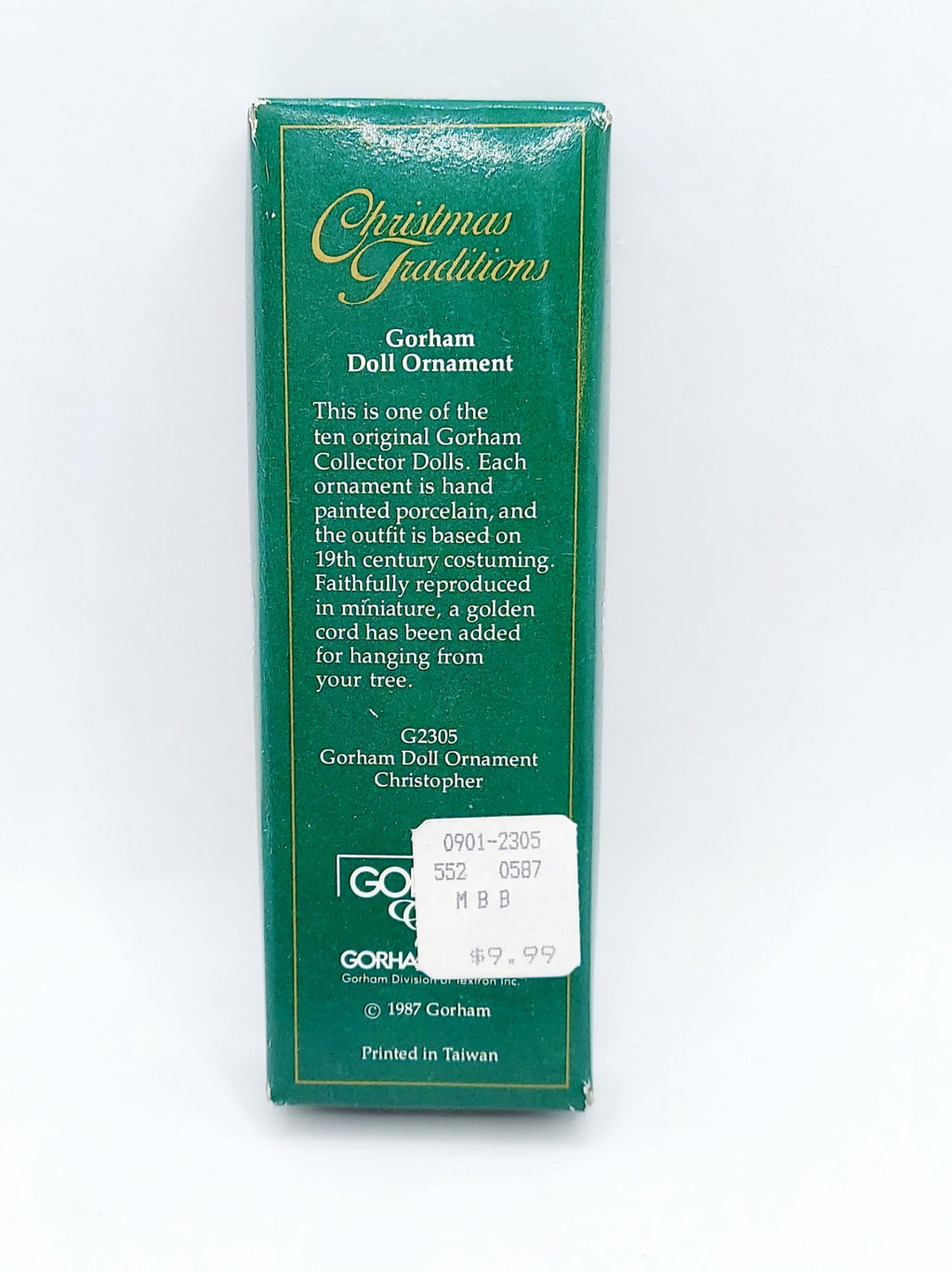1987 Gorham Christmas Traditions Doll Ornament Christopher G2305 image 3