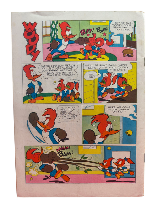1955 Dell Woody Woodpecker #28 Getting a Haircut Comic Book image 2