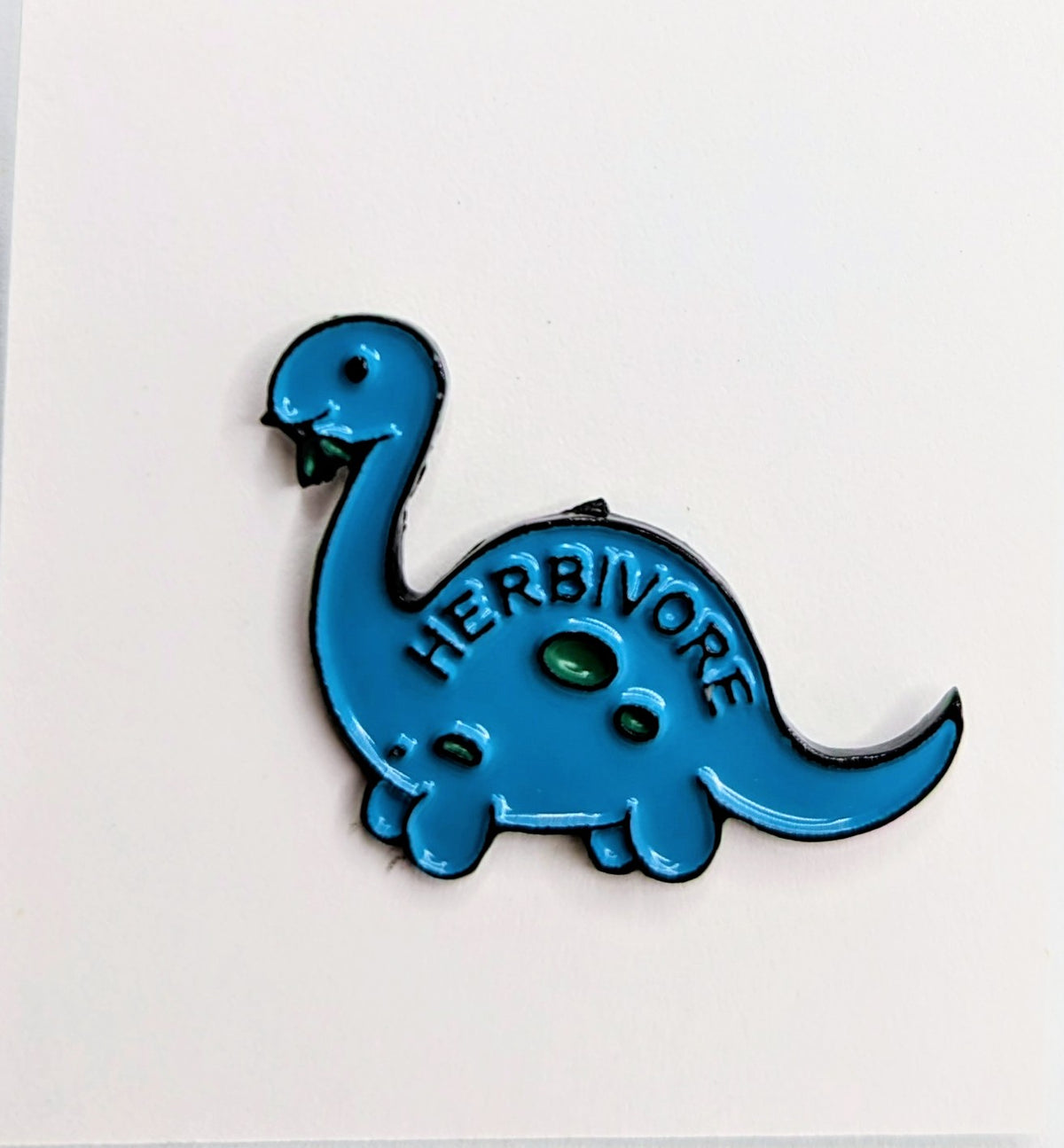 Blue Brachiosaurus Dinosaur Herbivore Enamel Pin