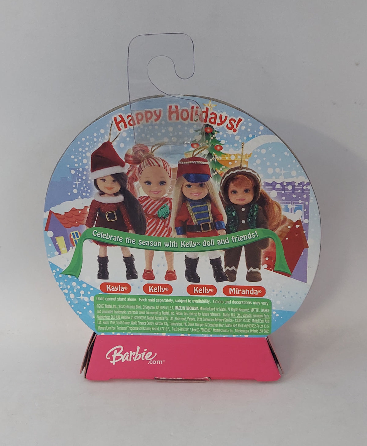 2007 Barbie Happy Holidays LFOK Kayla as Santa Ornament doll image 2