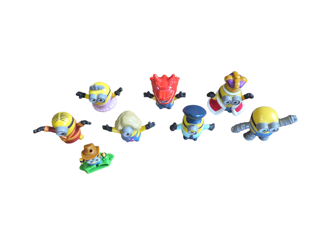 Lot of 2019 McDonald's Minions And Kinder Minion 8 Figures Pilot, King, Hippie + image 13