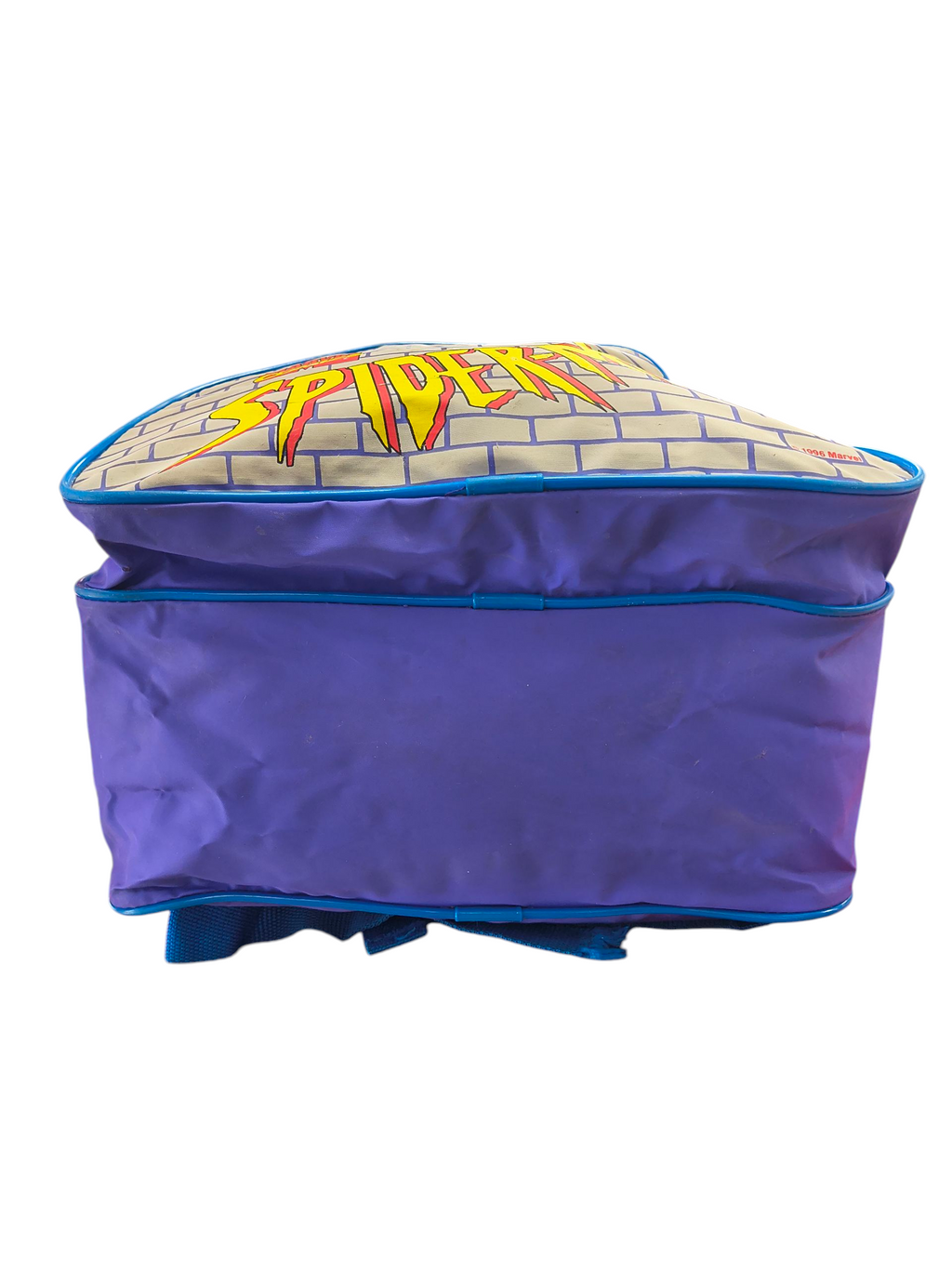 1996 Impact Marvel Comics Spider-Man Animated Series Blue/Purple Kids Backpack image 8