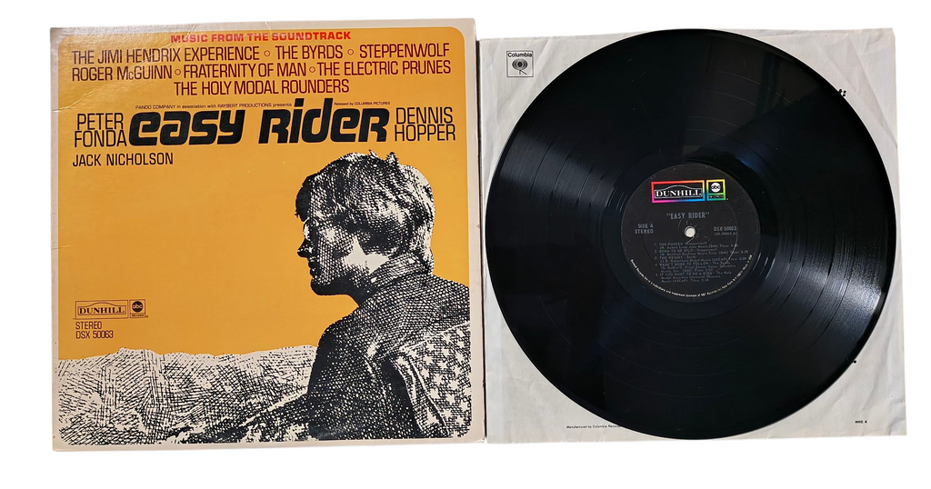 1969 Dunhill Easy Rider Soundtrack LP DSX-50063 Hendrix Byrds Steppenwolf