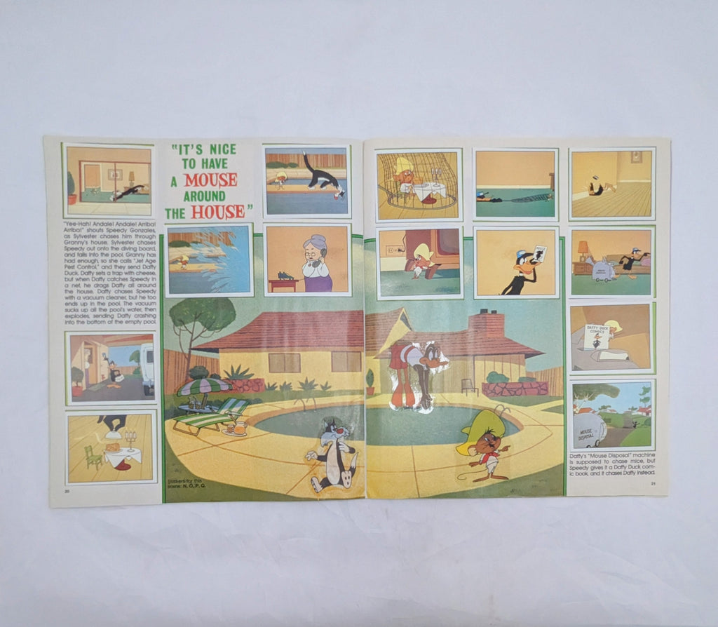 1990 Panini Warner Happy Birthday Bugs Looney Tunes Sticker Book 100% Complete image 13