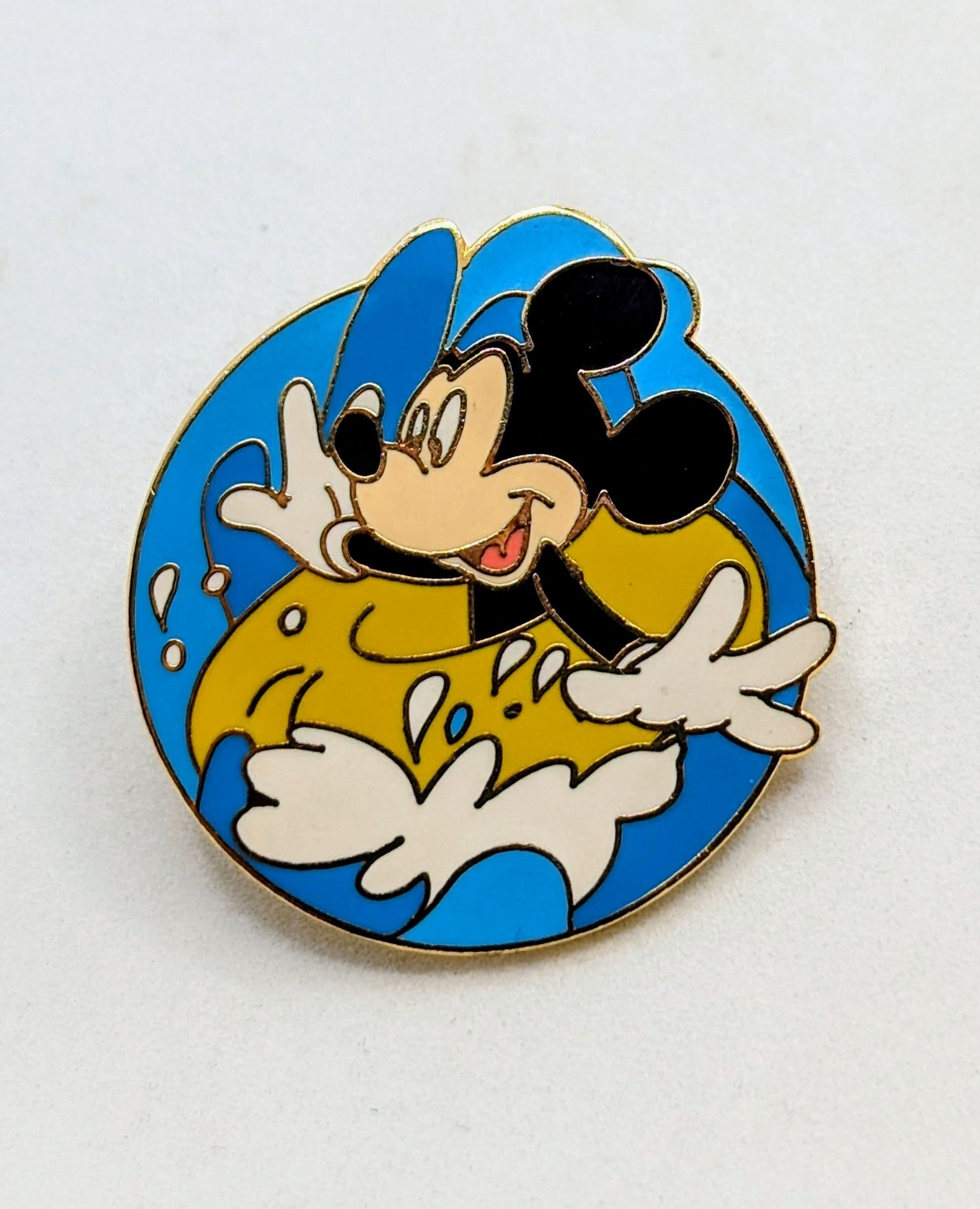 2002 Walt Disney World Mickey Mouse in Inner Tube Cast Lanyard Pin