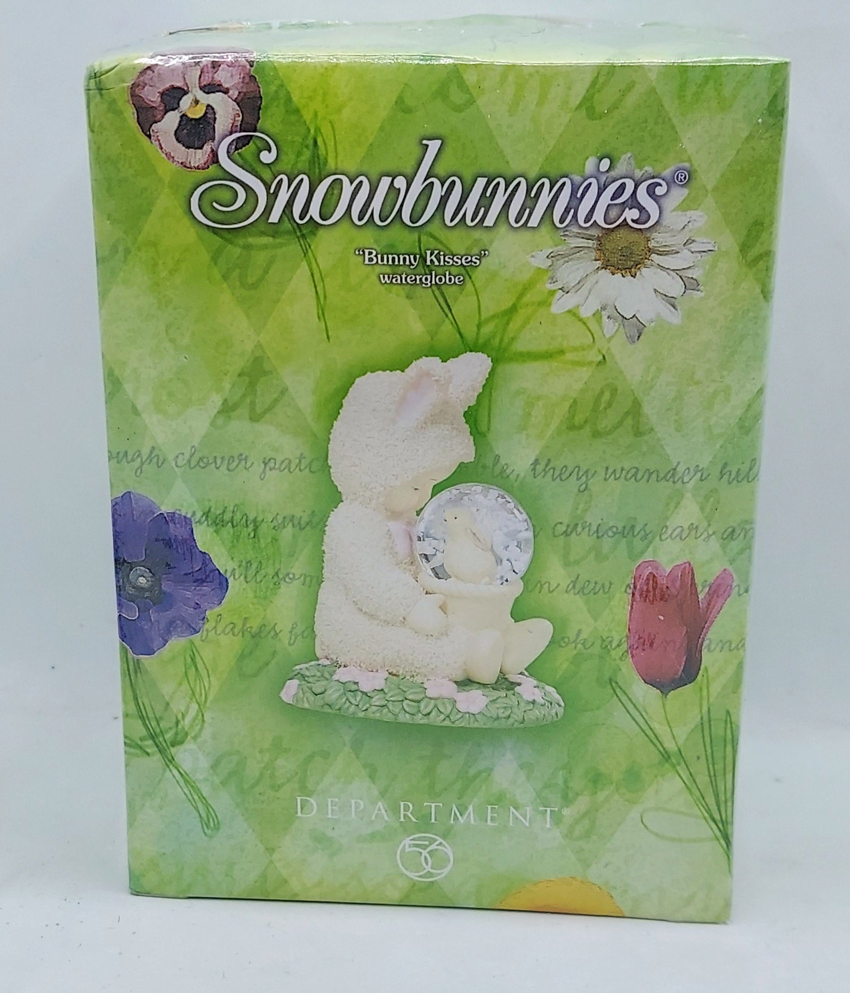 2001 Department 56 Snowbunnies Bunny Kisses Waterglobe 56.26414