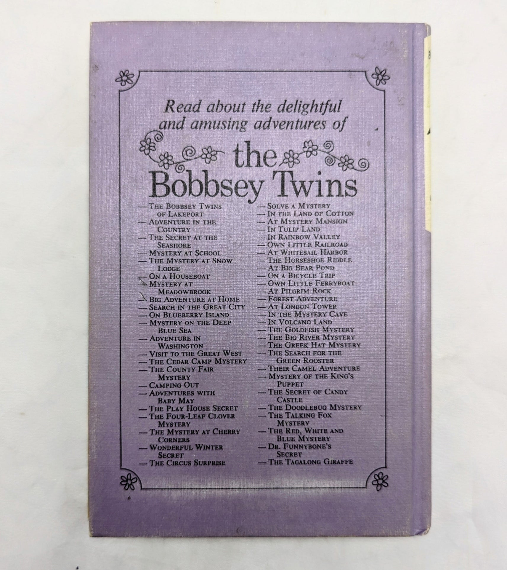 1960 The Bobbsey Twins' Big Adventure At Home #8 by Laura Lee Hope HC image 2