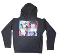 Delta Golden Girls 80s TV Series Andy Warhol Art Style Block Black Hoodie Medium