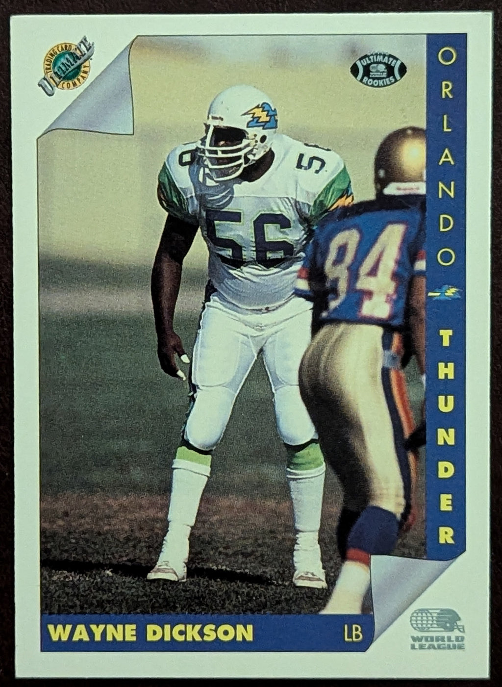 1992 Ultimate World League of American Football Wayne Dickson #126