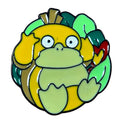 Nintendo Pokemon Cute Psyduck w/ Leave Background Round Enamel Pin