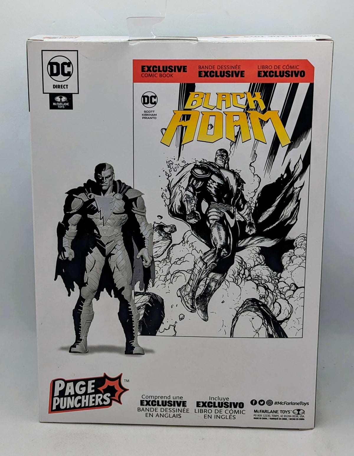 Mcfarlane Toys DC Direct Page Punchers Black Adam Line Art Variant 7" Figure image 2