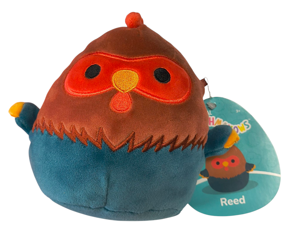 Jazwares Squishmallow - Reed w/ Tag Blue, Red, & Brown Rooster 5''