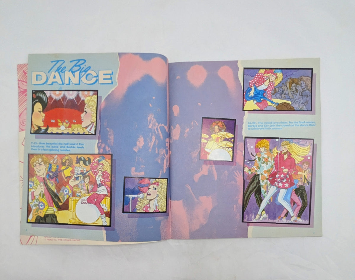 1986 Panini Mattel Barbie and The Rockers Sticker Album & Pop-Up Stage Complete image 3