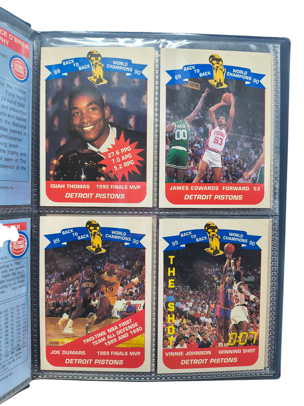 1990 Detroit Pistons Commemorative Championship Edition Card Set 16 Cards image 4