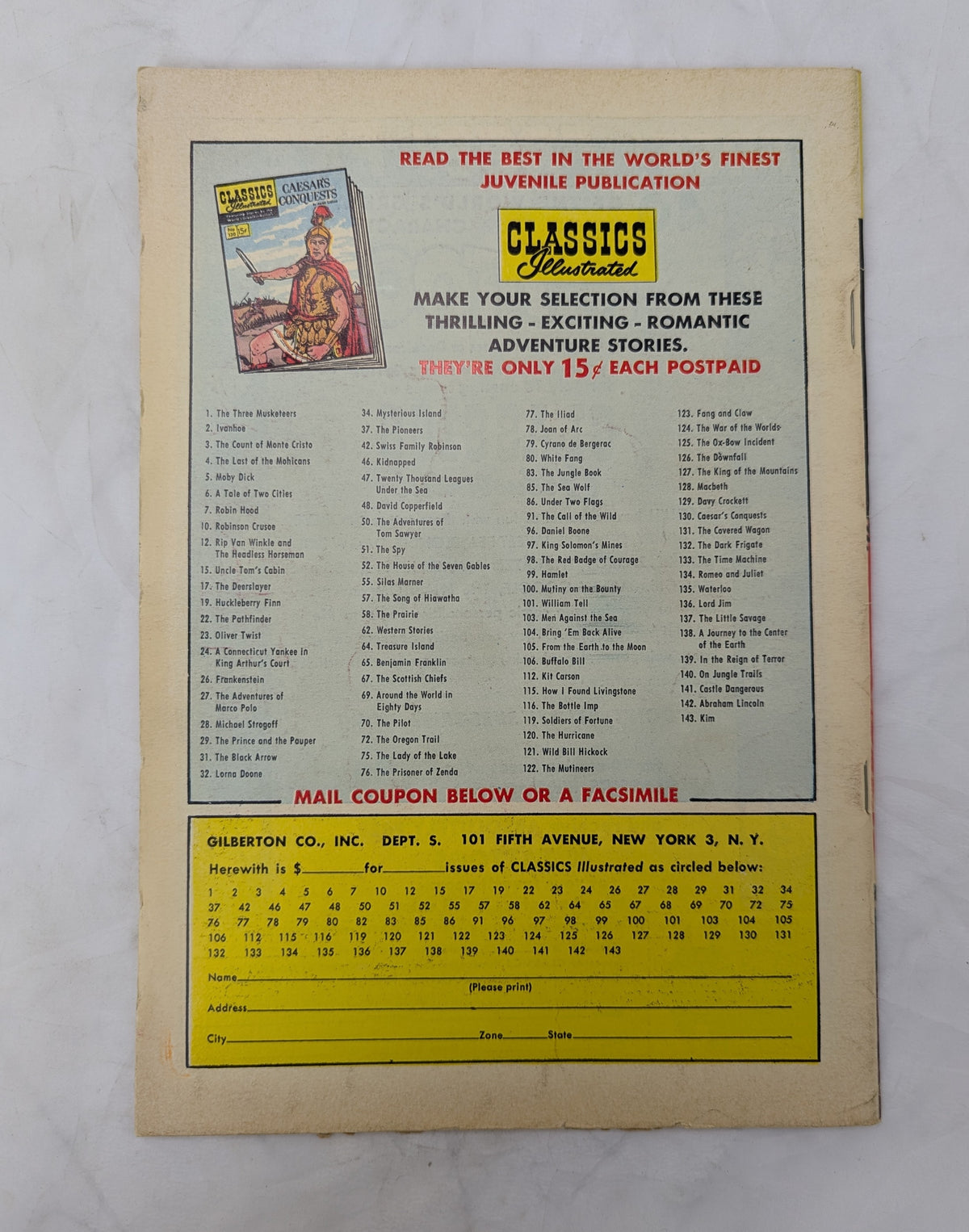 1958 Classics Illustrated The Crisis By Winston Churchill No.145 Comic Book image 2