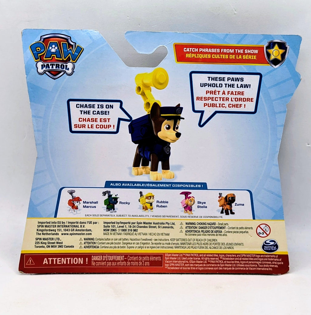 Spin Master Paw Patrol Talking Chase These Paws Uphold The Law 3" Action Figure image 2