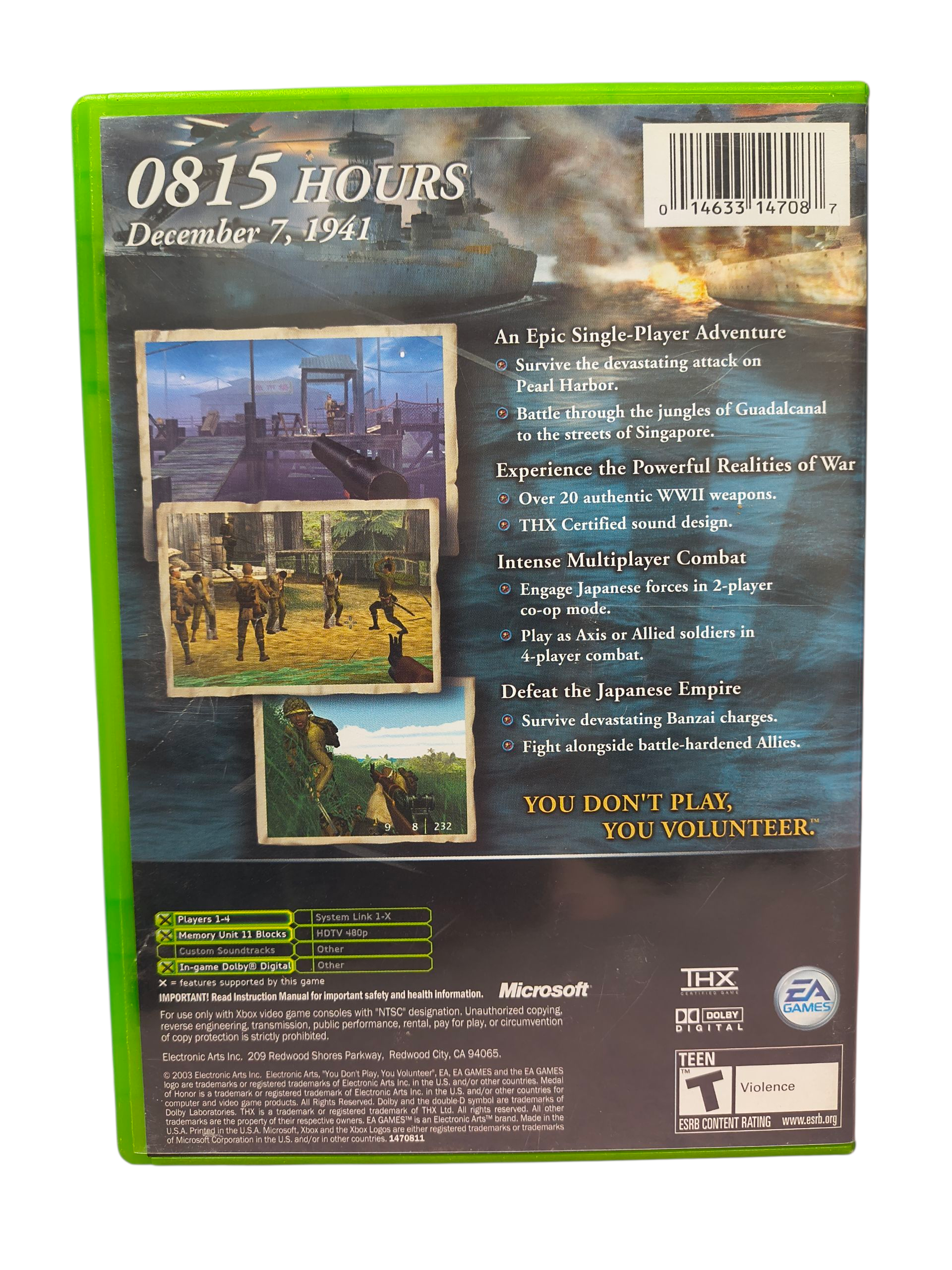 2003 EA Microsoft Xbox Medal of Honor: Rising Sun Complete CIB image 3