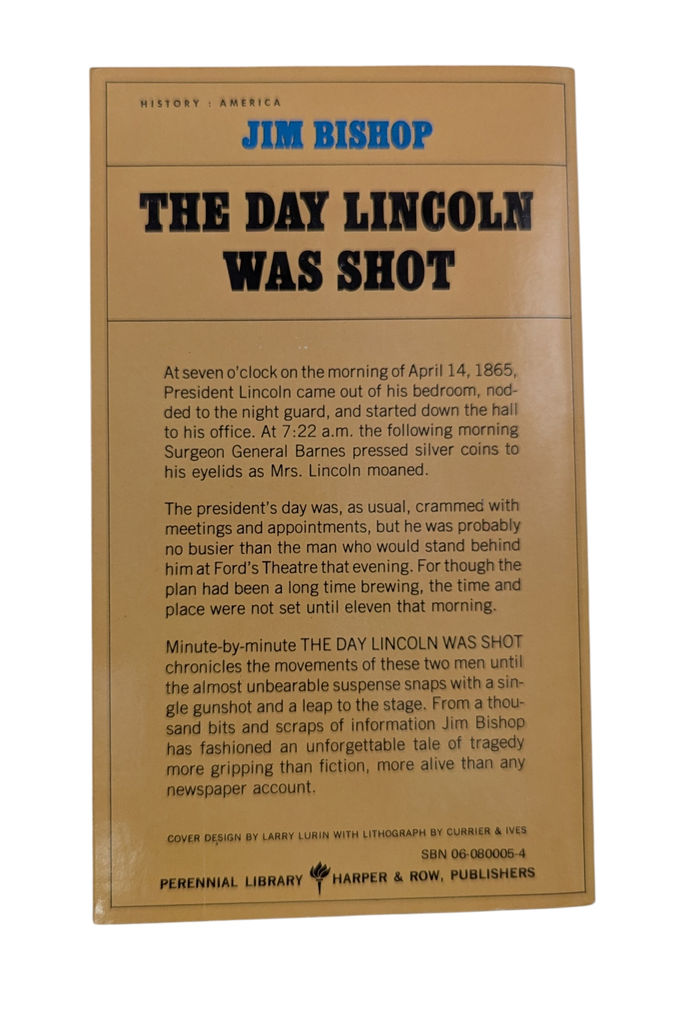1964 Perennial Library The Day Lincoln Was Shot By Jim Bishop Paperback image 2