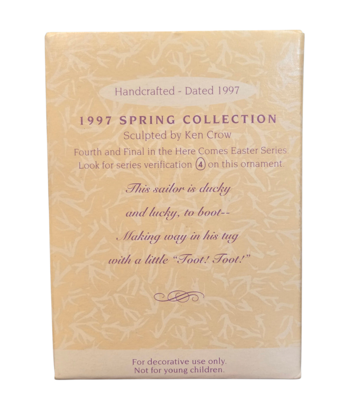 1996 Hallmark Keepsake Ornament Easter Collection Pork 'n Beans Spring Decor image 2