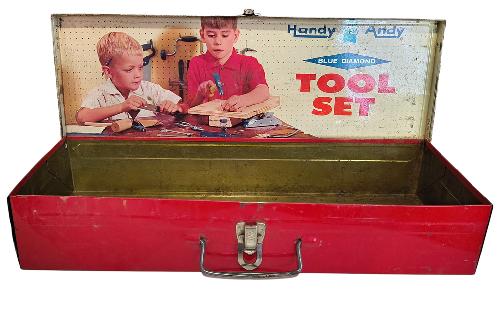 Vintage 630 Blue Diamond Handy Andy Metal Tool Box Only image 2