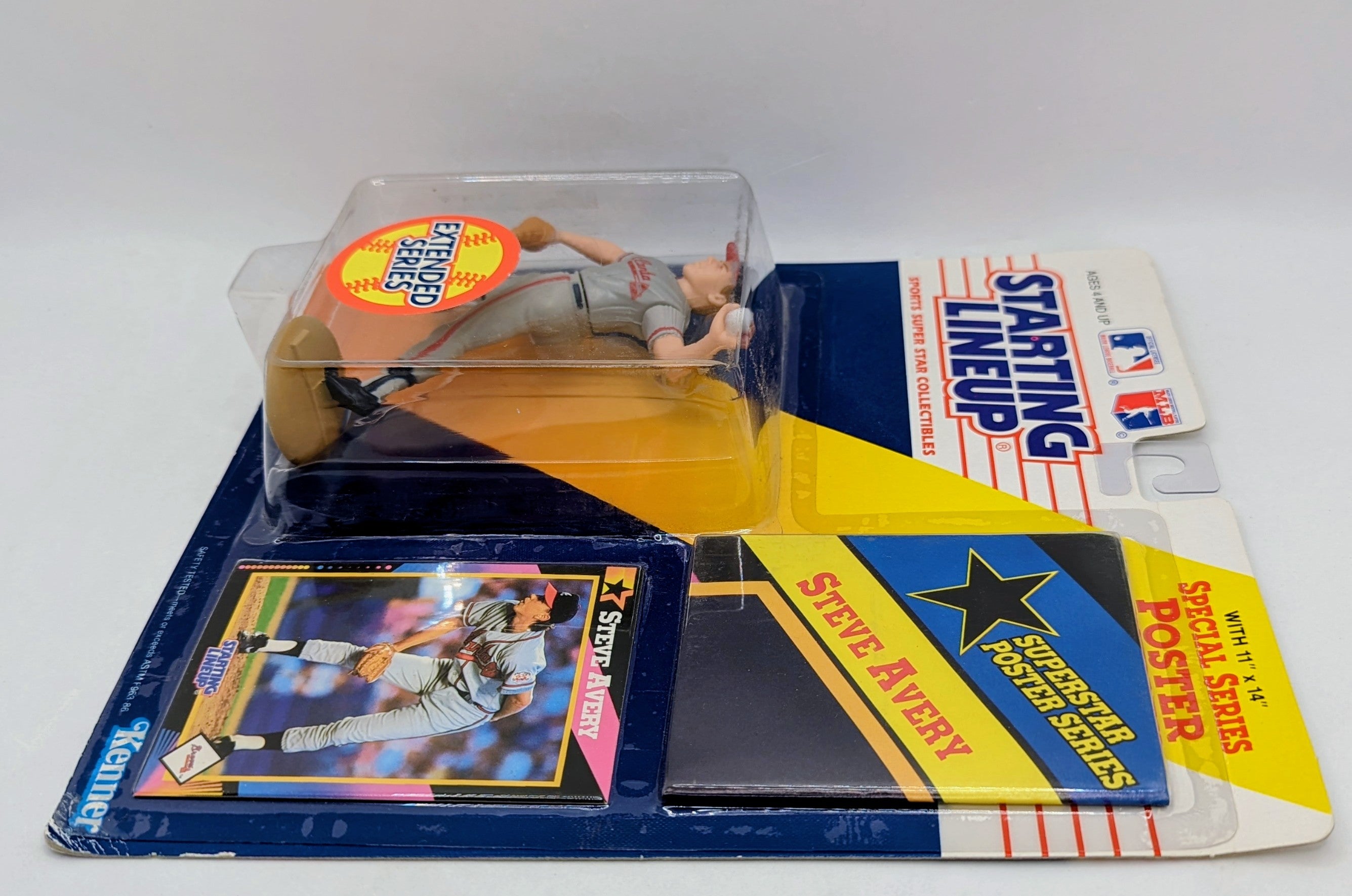 1994 Kenner Starting Lineup Steve Avery Atlanta Braves MLB Figure image 3