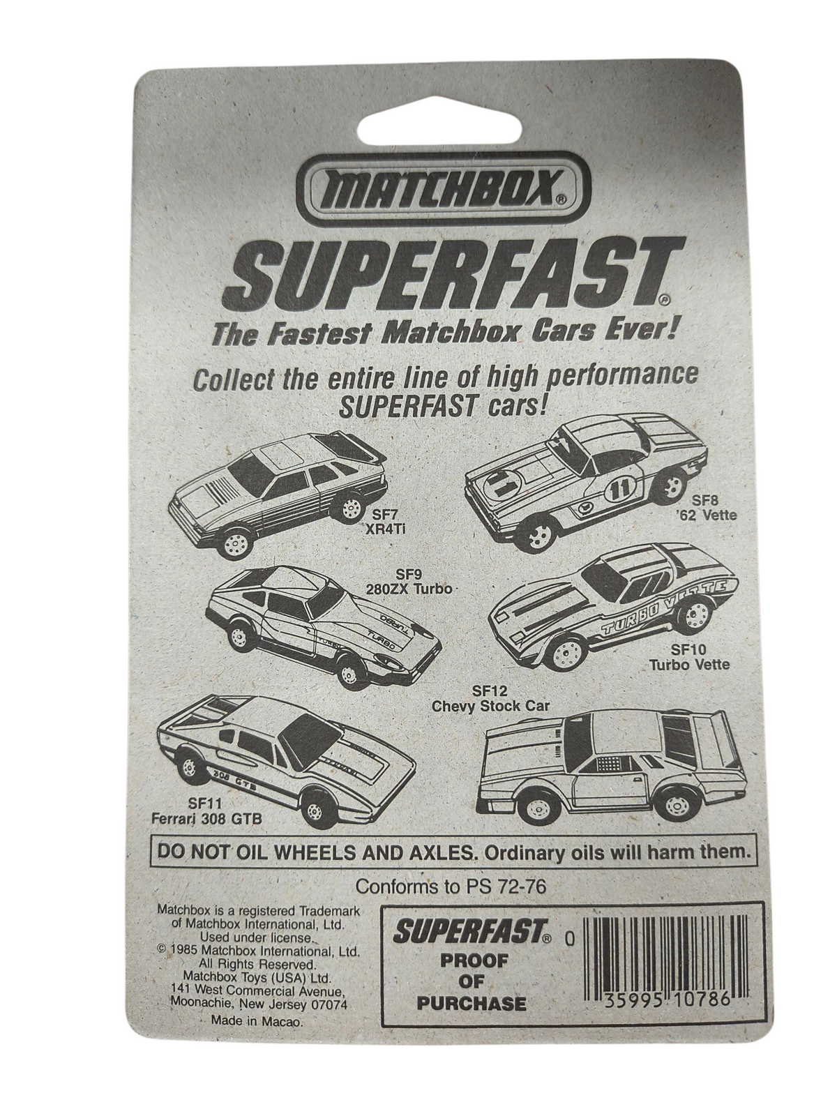 1985 Matchbox Superfast SF12 Chevy Stock Car Diecast image 2