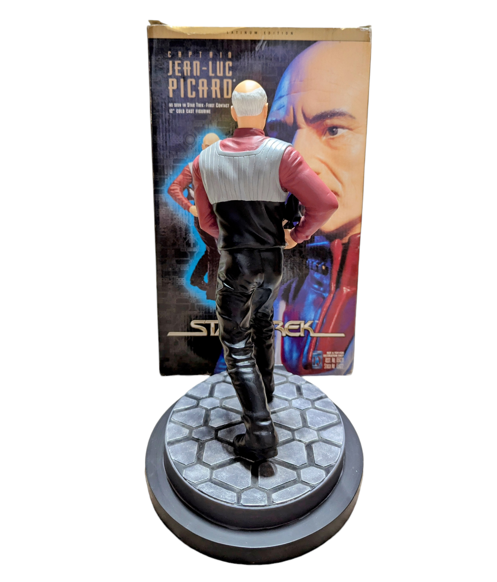1997 Playmates Star Trek Captain Jean-Luc Picard Cold Cast Figurine 12inch image 2