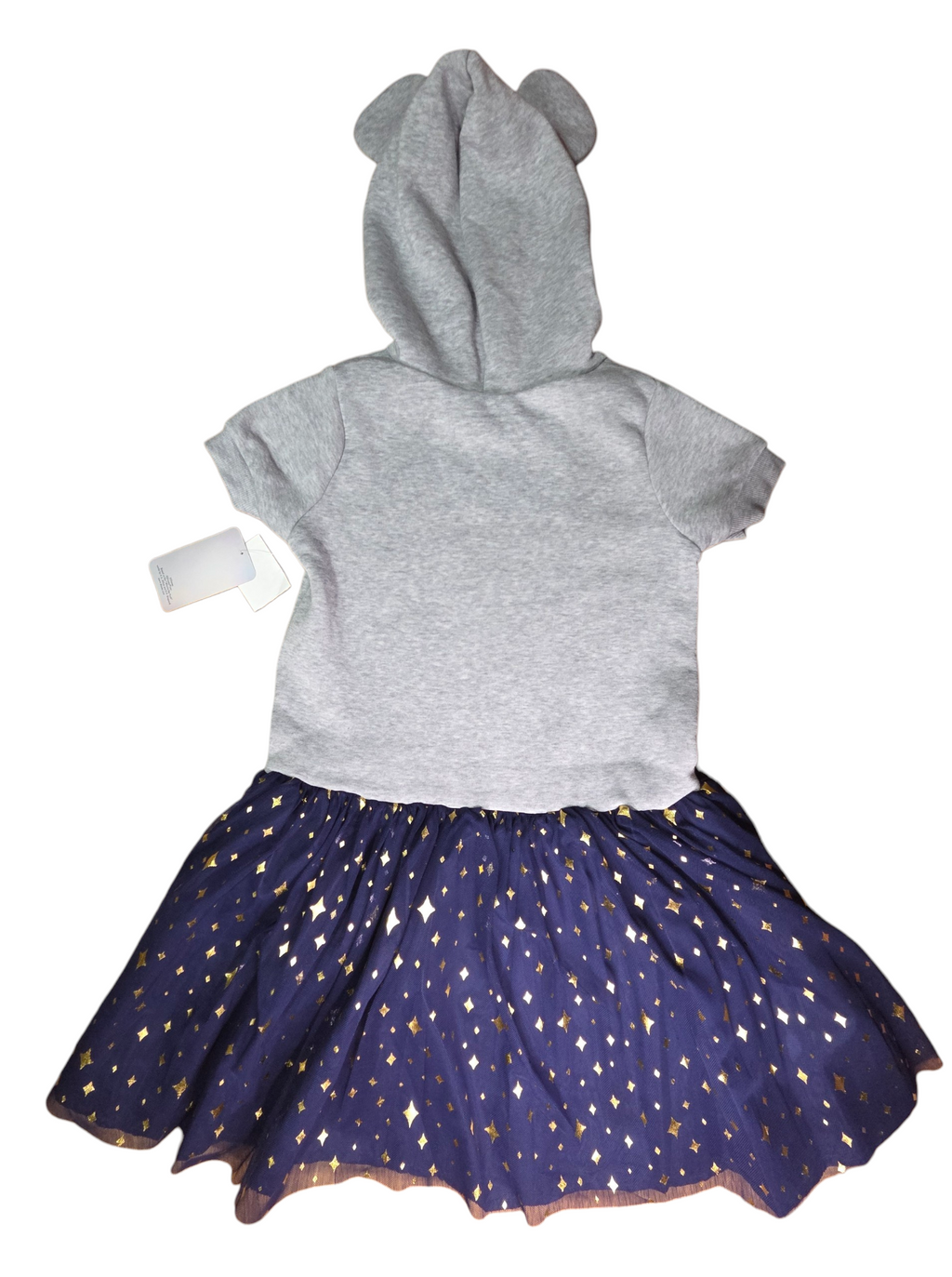 Disney 100 Girls Hooded Dress w/ Blue Tulle Skirt Size 7-8 Minnie, Sully, Pooh image 2