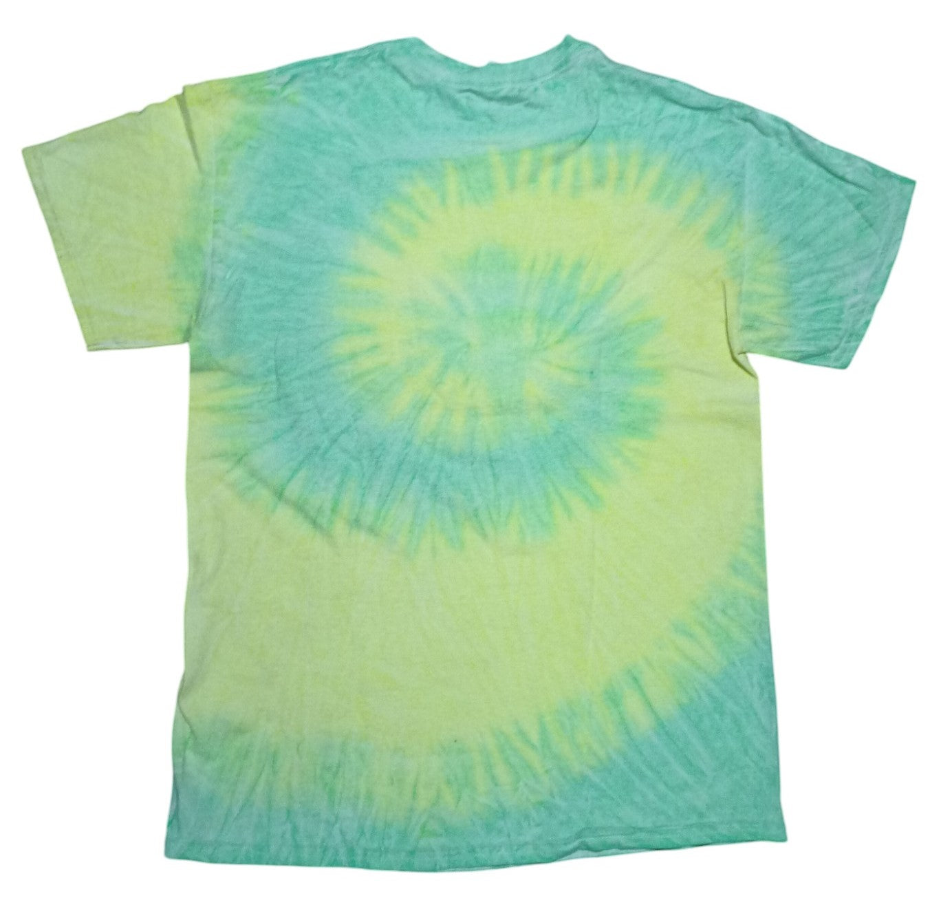 Attila Logo Villains Hot Topic Exclusive Green Tie Dye Band T-Shirt Size Medium image 2