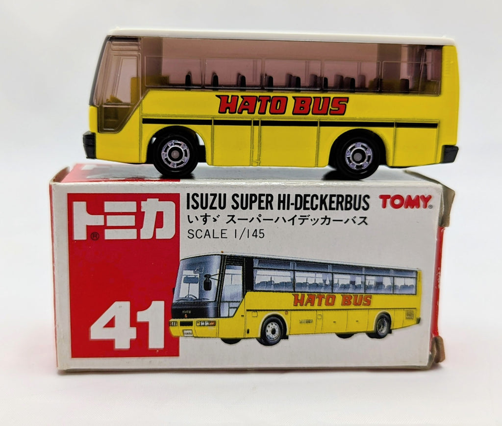 1988 Tomica 41 Isuzu Super Hi-Deckerbus Hato Diecast Bus 1-145 Scale