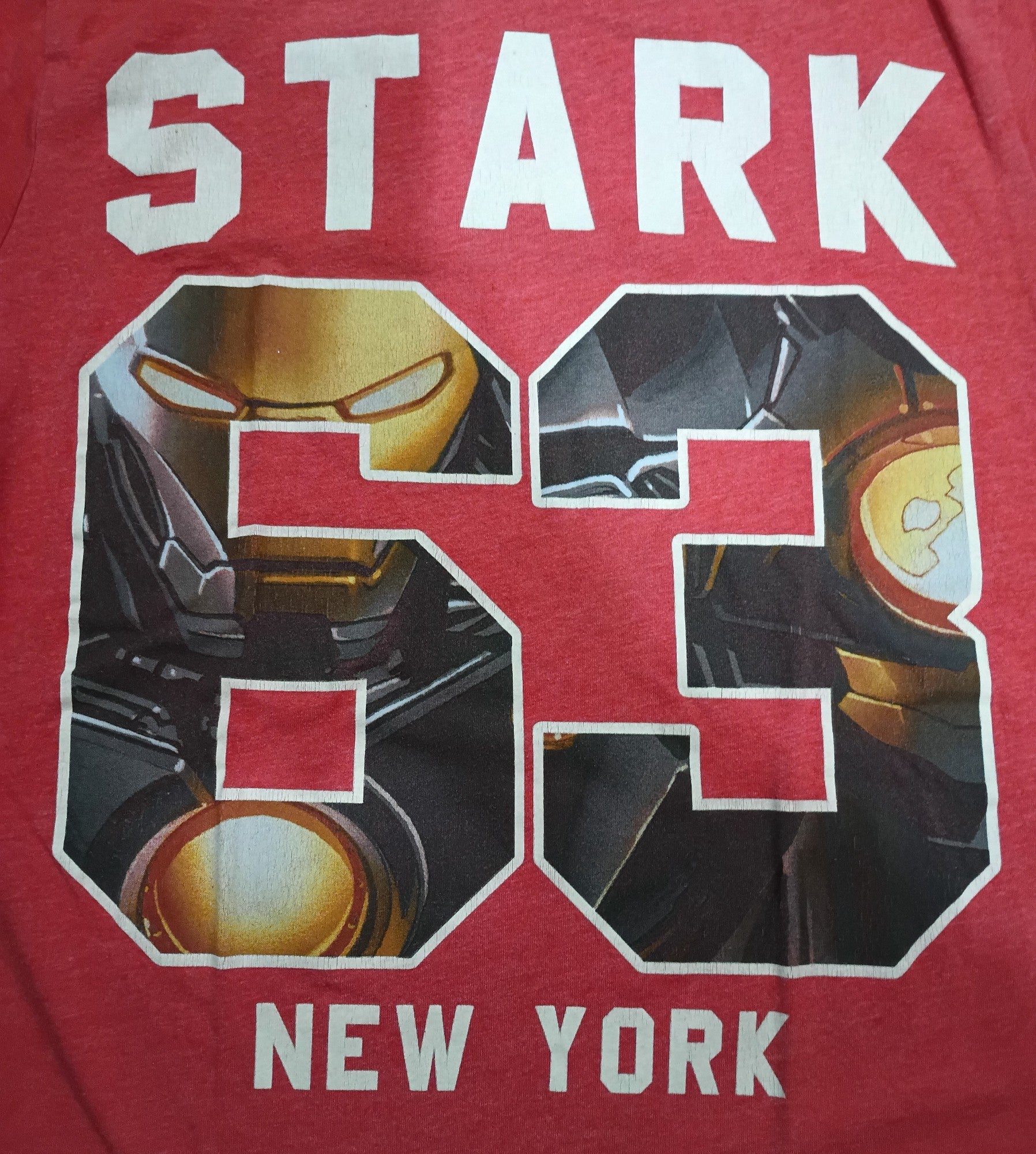 Old Navy Collectabilitees Marvel Iron Man Stark 63 New York Boys T Shirt Size LG image 2