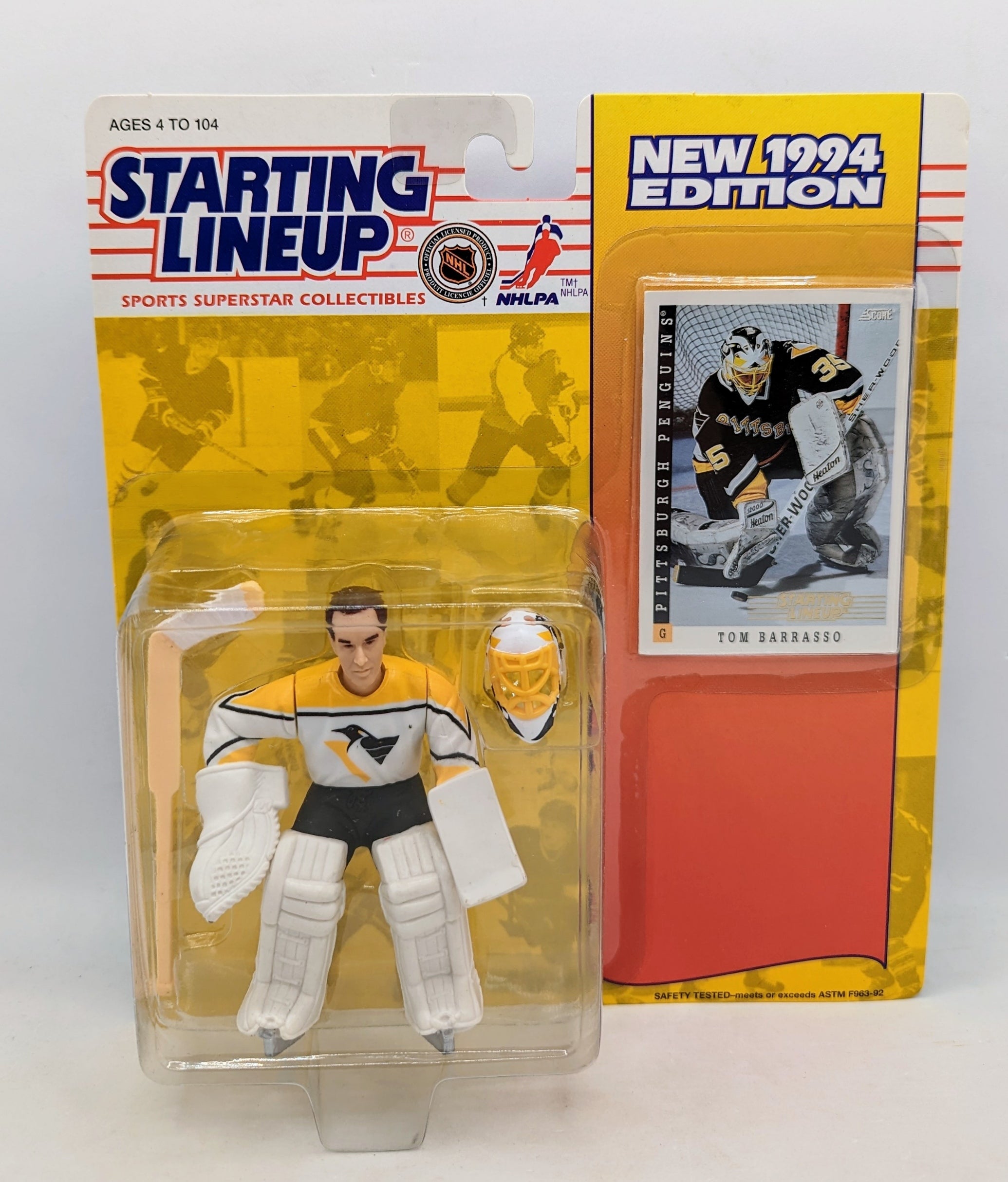 1994 Kenner Starting Lineup Tom Barrasso Pittsburgh Penguins Hockey NHL Figure