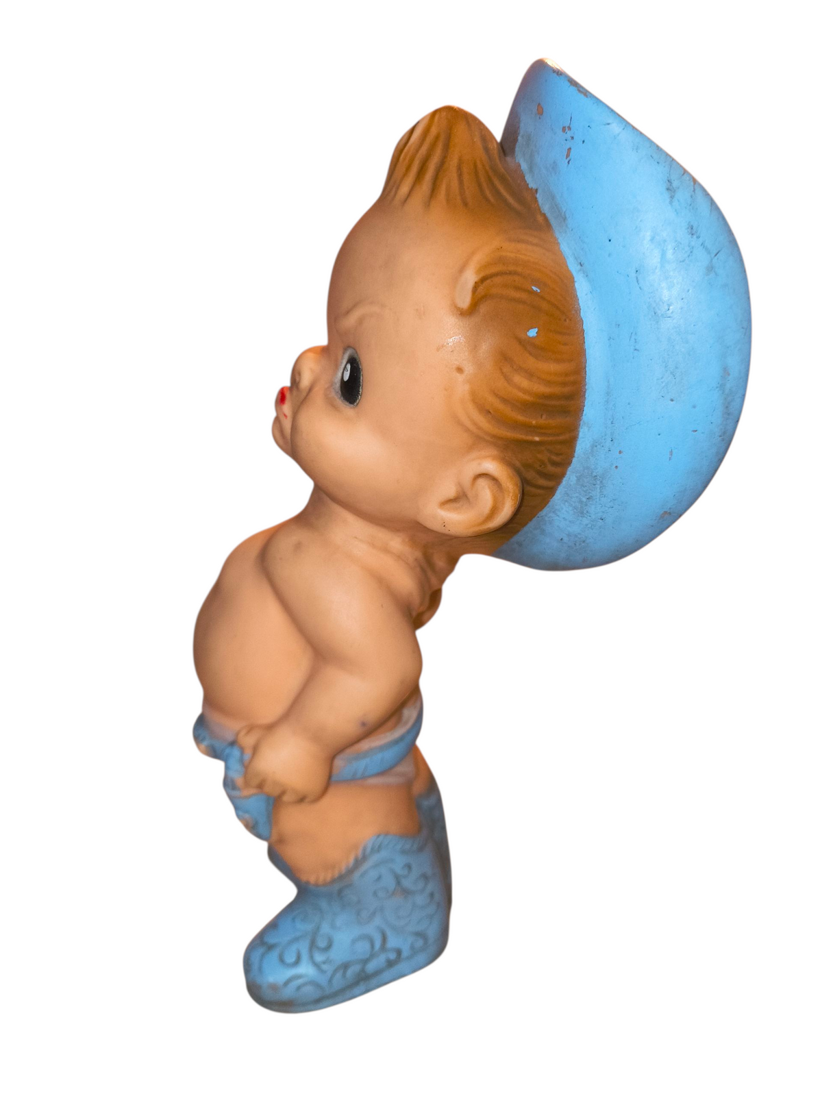 Vintage 50's Alan Jay Grumpy Cowboy Squeak Doll Rubber Vinyl Boy Doll image 4
