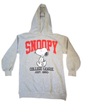 Zara Peanuts Snoopy College League Hoodie Dress Pullover Sweatshirt Size 11-12