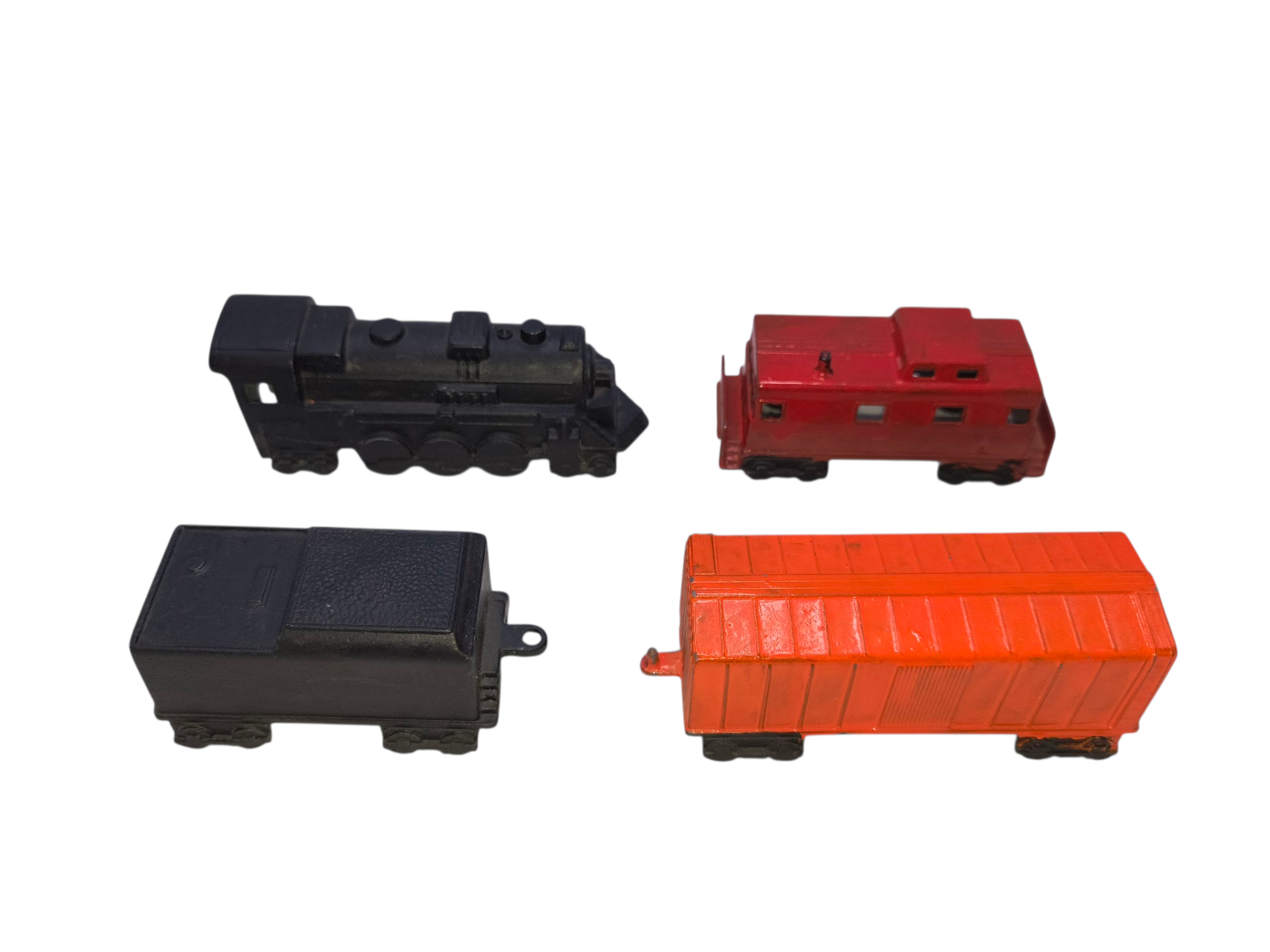 Lot Of 4 Vintage Midgetoy Diecast Metal Train Toys - Rockford, Il