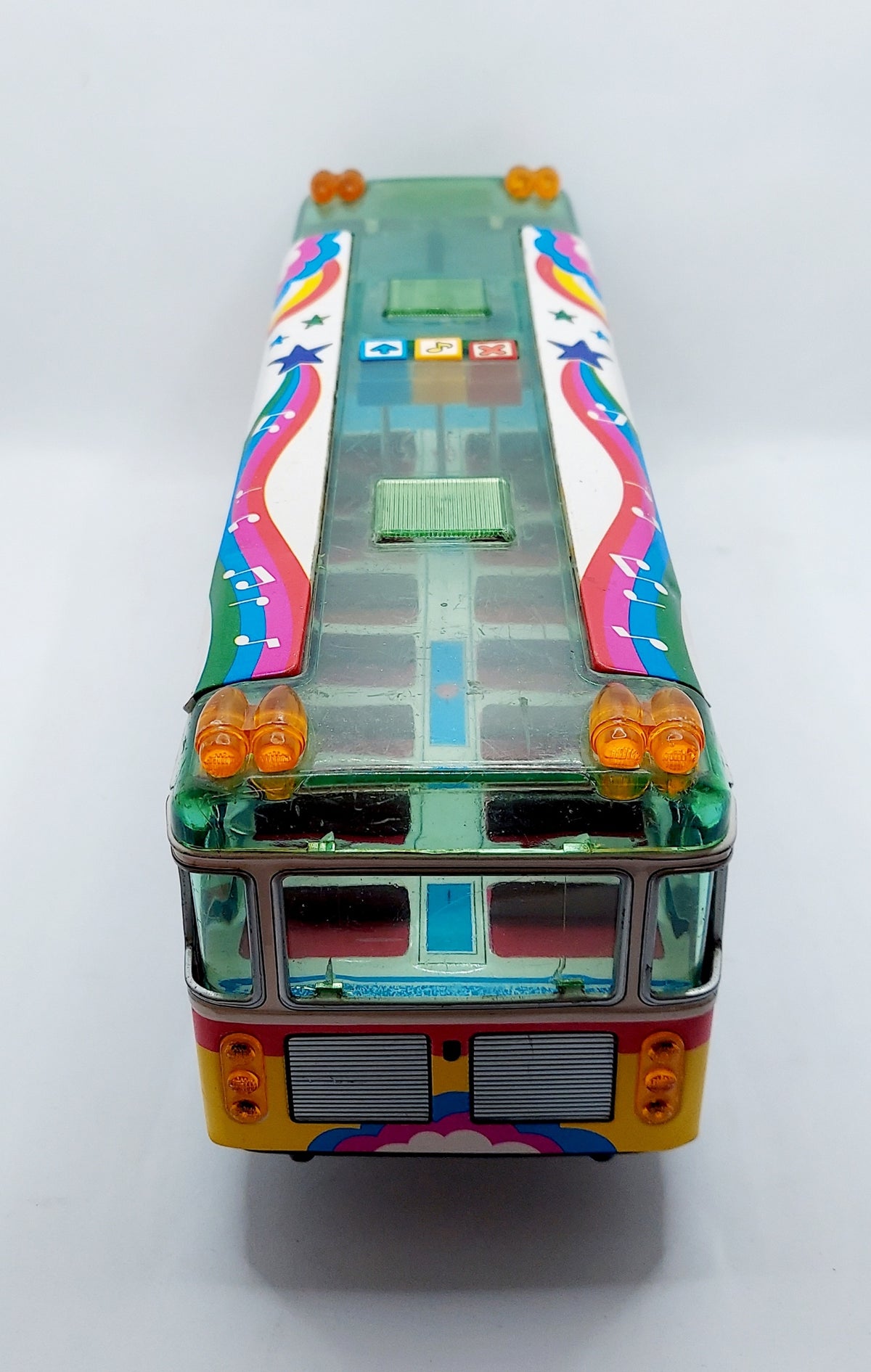 Vintage Alps Toy Japan Daiya Toy Tin Melody Bus image 6
