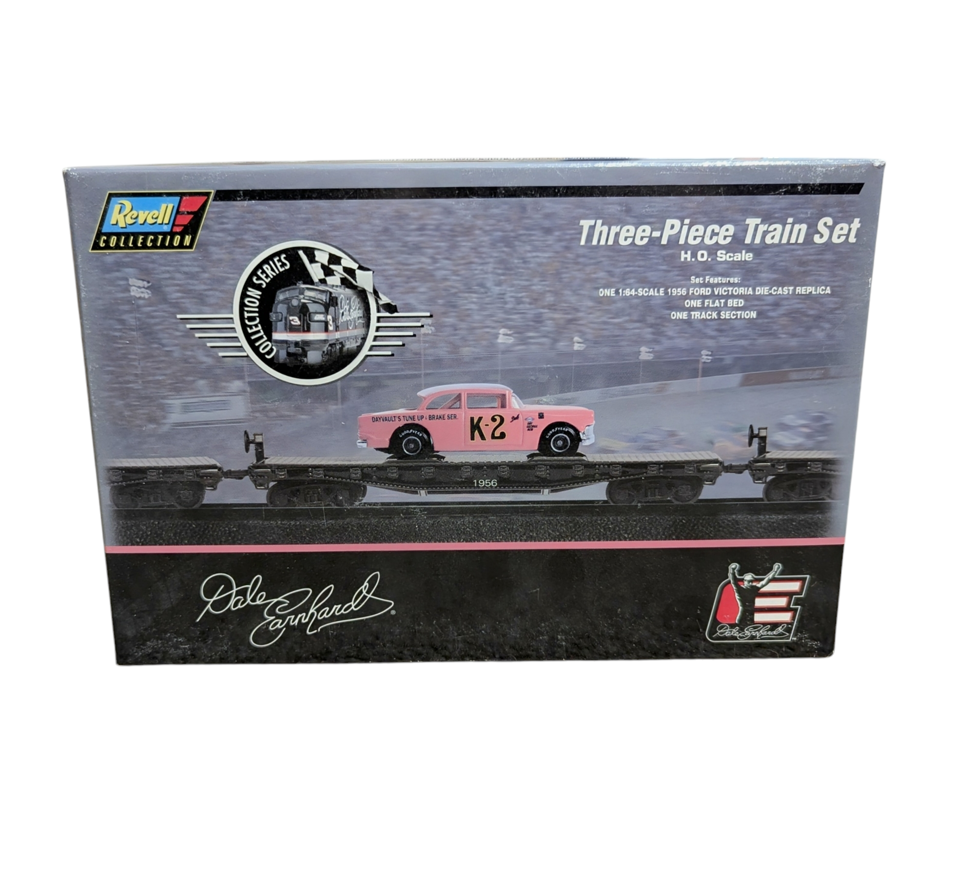 2002 Revell Dale Earnhardt 1956 Ford Victoria 3 Piece Train Set H.O. Scale