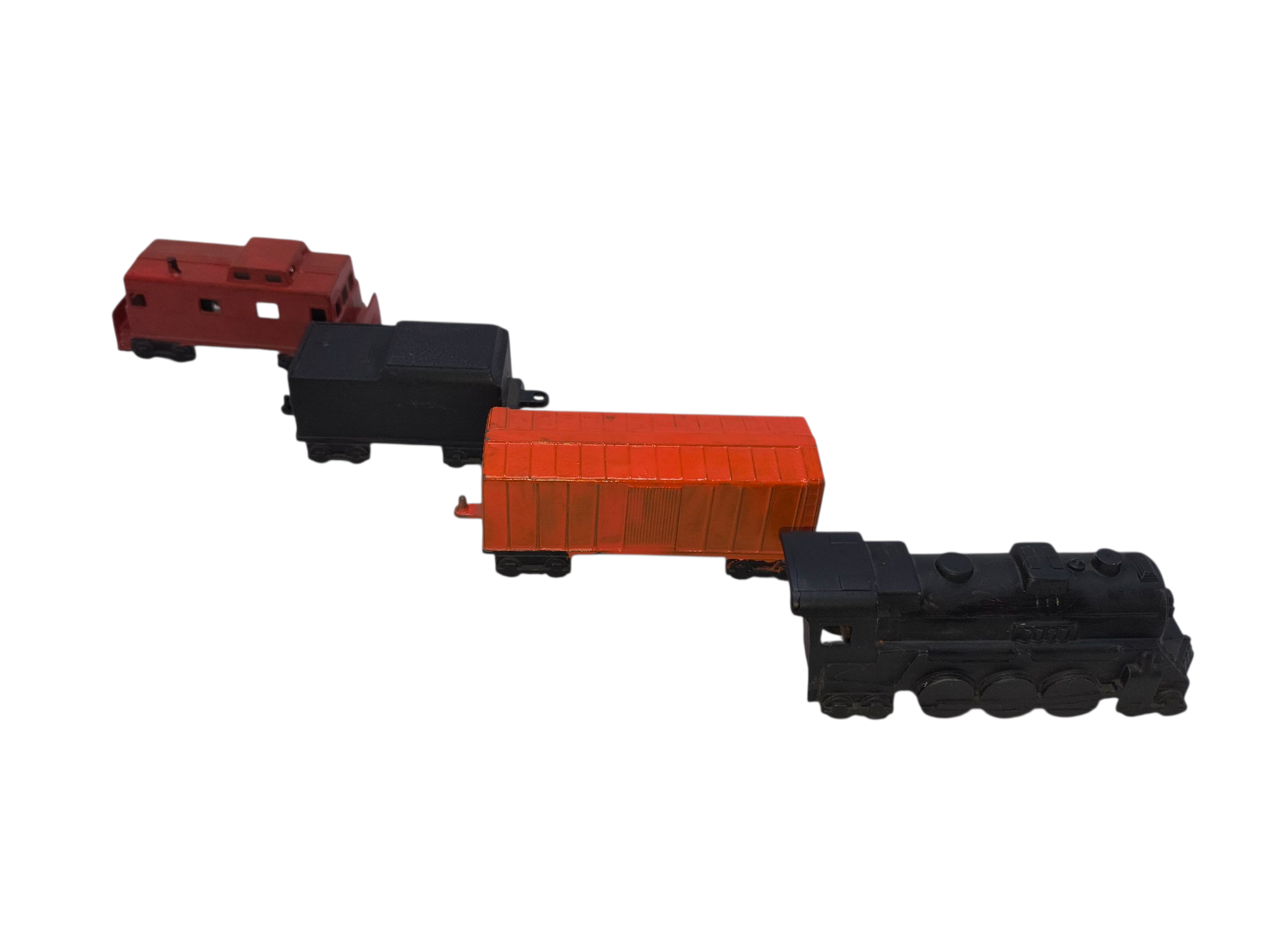 Lot Of 4 Vintage Midgetoy Diecast Metal Train Toys - Rockford, Il image 2