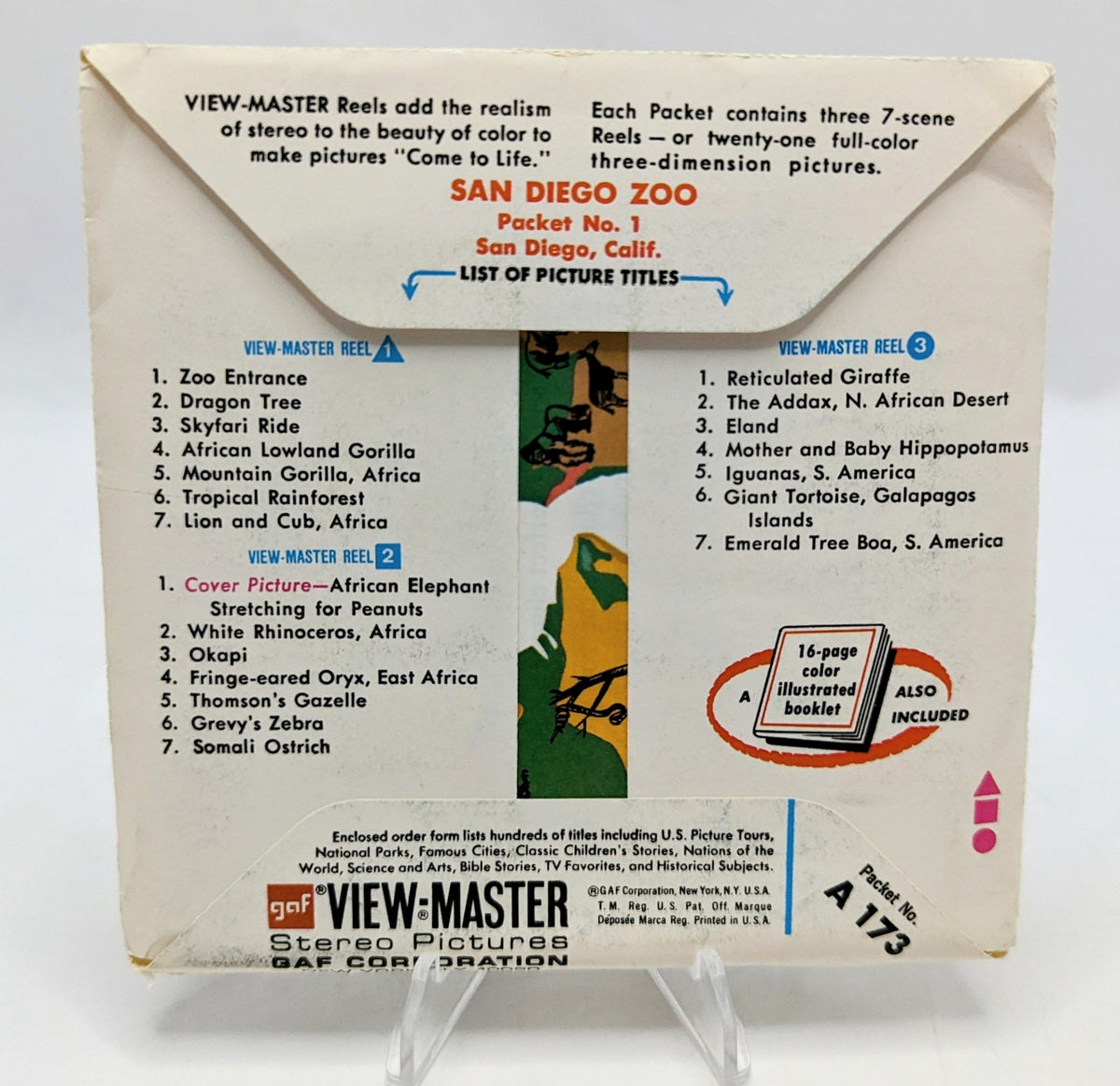 Vintage View-Master San Diego Zoo Packet No. 1 - 3 Reel Pack image 3