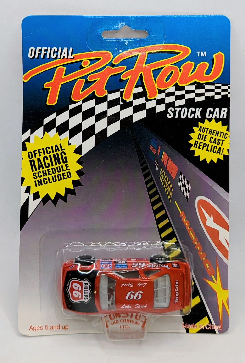 1992 FunStuf Nascar Pit Row Stock Car #66 Phillips 66 Lake Speed