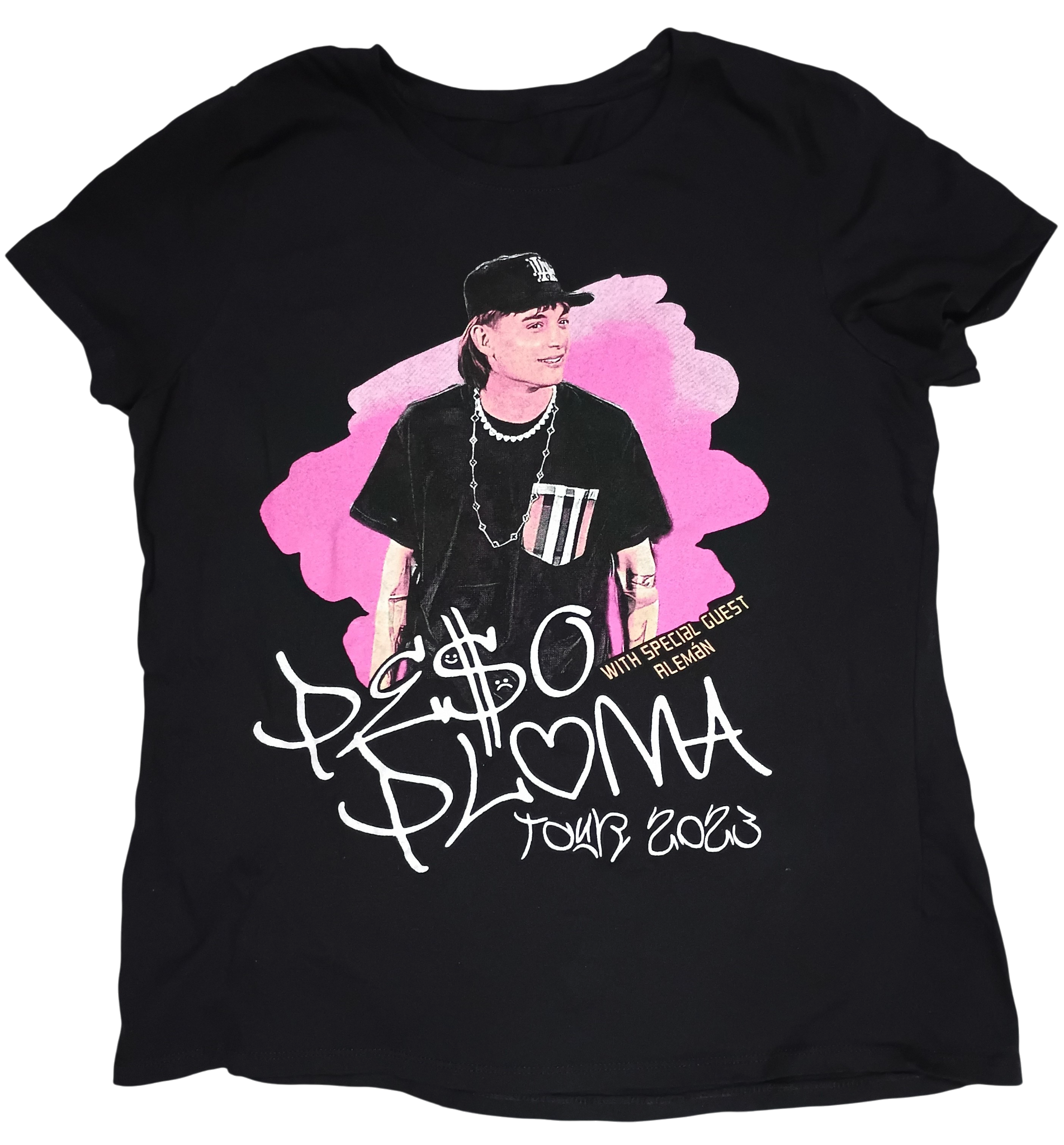 2023 Tour Merch Peso Pluma w/ Alemán Double Sided Concert Shirt Size Medium