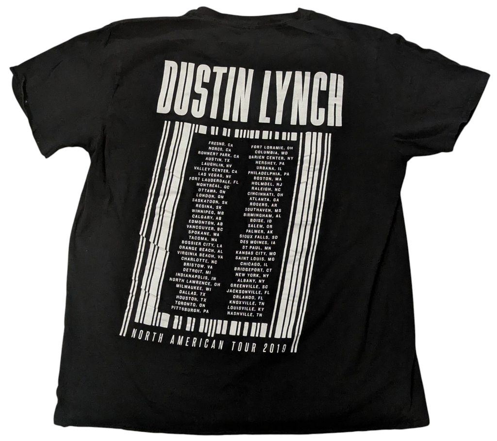 2019 Dustin Lynch North American Tour Double Sided T-Shirt Men's Large image 2