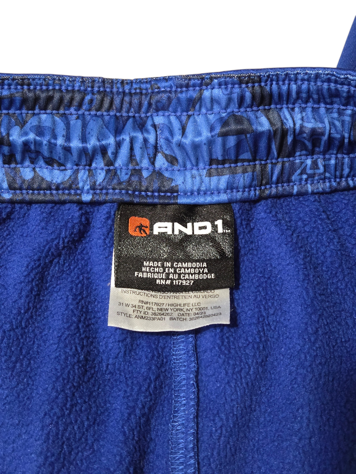 And1 Basketball Jumpshot Blue Graffiti Jacket And Pants Mens XL image 5