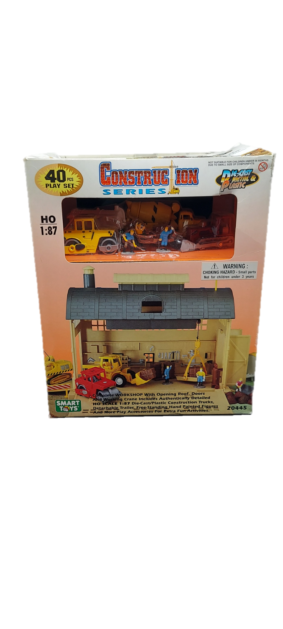1997 Smart Toys Diecast And Plastic HO Train Construction Workshop 40 Piece Set image 2