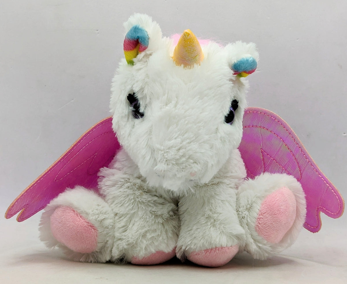 2020 Mattel Barbie Pets White Unicorn Pegasus Bean Bag Plush 7 inch